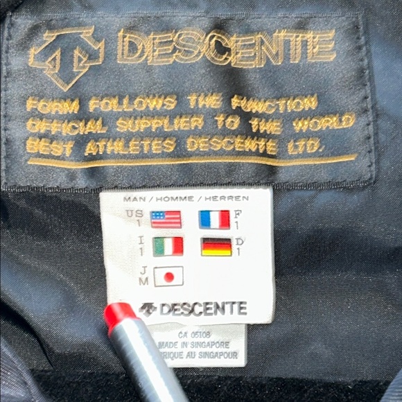 Descente Black Jacket with Teal and Gray Stripes - Picture 6 of 14